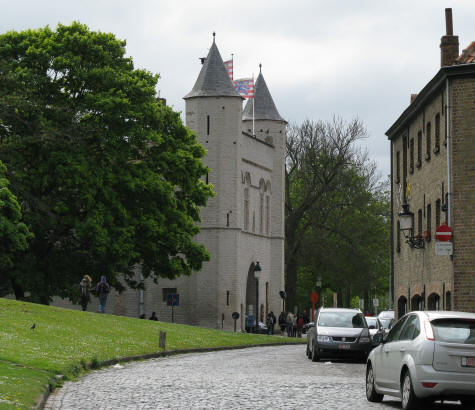 Kruispoort Gate in Bruges Belgium
